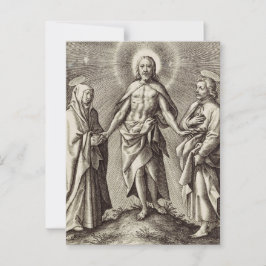 De groene Christus staat op een heuvel Briefkaart
