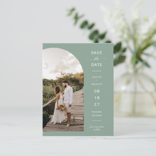 De Groene Code van de Band van het Manuscript van  Briefkaart (Staand voorkant)