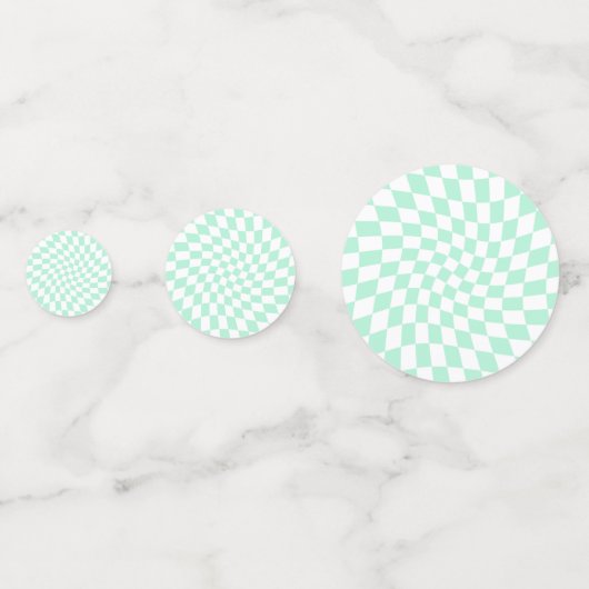 De Groene Controles van de Verkeerde Checkerboard  Confetti (Achterkanten)