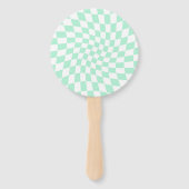 De Groene Controles van de Verkeerde Checkerboard  Handwaaier (Achterkant)