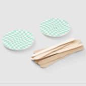 De Groene Controles van de Verkeerde Checkerboard  Handwaaier (Niet-gemonteerd)