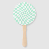 De Groene Controles van de Verkeerde Checkerboard  Handwaaier (Voorkant)