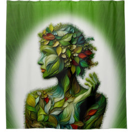 De Groene Dame Douchegordijn