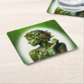 De Groene Dame Kartonnen Onderzetters (Schuin)