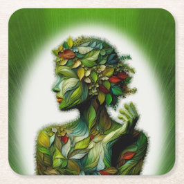 De Groene Dame Kartonnen Onderzetters