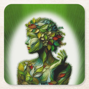 De Groene Dame Kartonnen Onderzetters