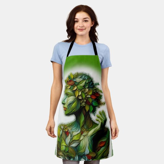 De Groene Dame Schort (Gedragen)