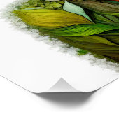 De groene dame - witte achtergrond perfect poster (Hoek)