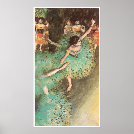De Groene Dancer, c. 1880, Edgar Degas Poster (Voorkant)