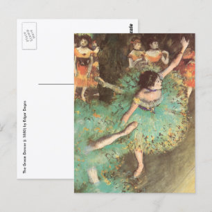 De groene danser van Edgar Degas,  ballet Briefkaart