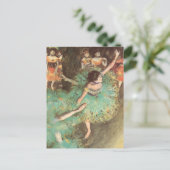 De groene danser van Edgar Degas,  ballet Briefkaart (Staand voorkant)