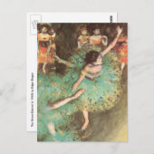 De groene danser van Edgar Degas,  ballet Briefkaart (Voorkant / Achterkant)