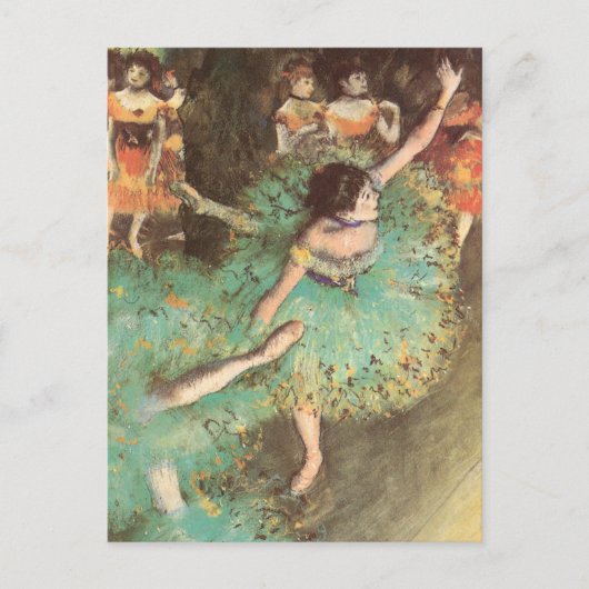 De groene danser van Edgar Degas,  ballet Briefkaart (Voorkant)