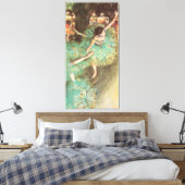 De groene danser van Edgar Degas,  ballet Canvas Afdruk (Insitu (Slaapkamer))