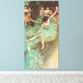 De groene danser van Edgar Degas,  ballet Canvas Afdruk (Insitu (Houten vloer))
