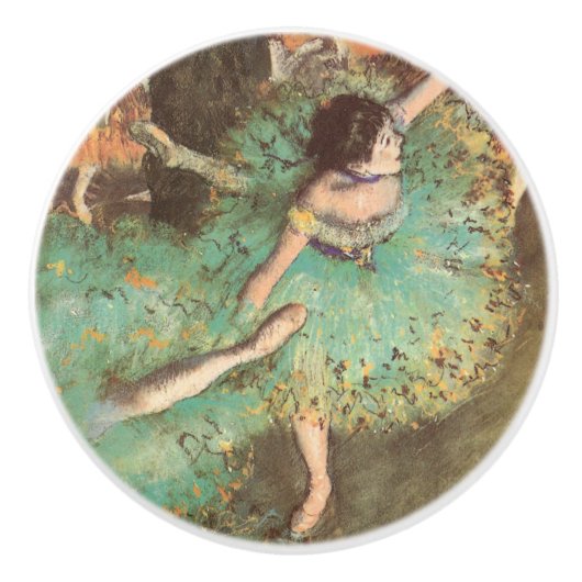De groene danser van Edgar Degas,  ballet Keramische Knop (Voorkant)