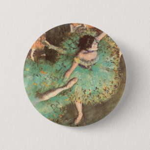 De groene danser van Edgar Degas,  ballet Ronde Button 5,7 Cm