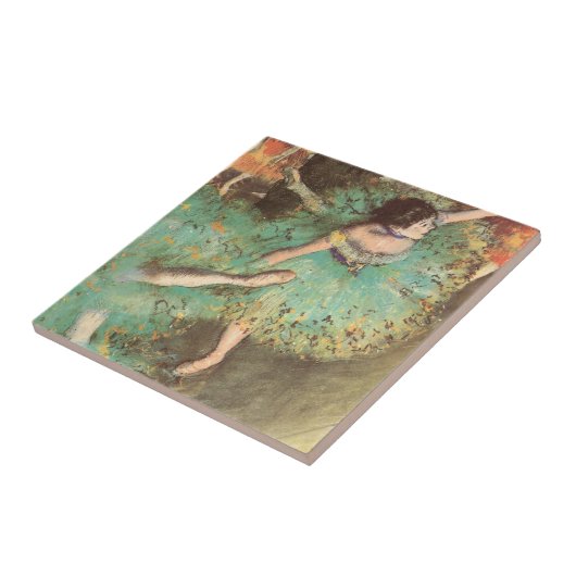 De groene danser van Edgar Degas,  ballet Tegeltje (Zijkant)