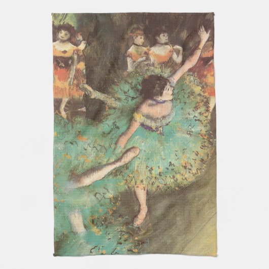 De groene danser van Edgar Degas,  ballet Theedoek (Verticaal)