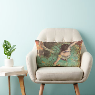 De Groene Danseres door Edgar Degas, Vintage Balle Kussen