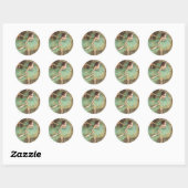 De Groene Danseres door Edgar Degas, Vintage Balle Ronde Sticker (Vel)