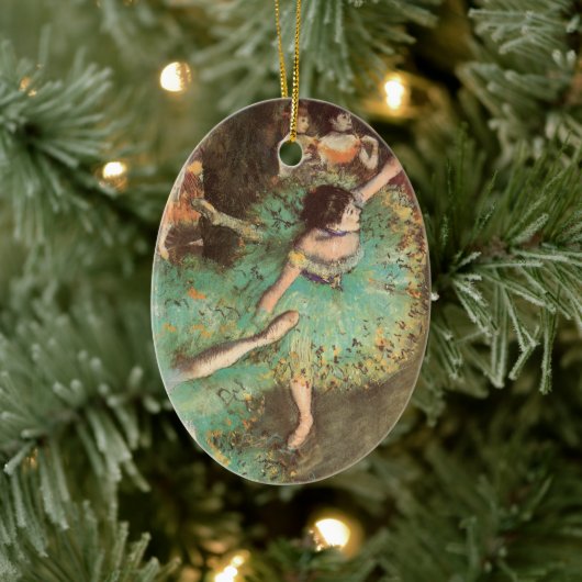 De Groene Danseres van Edgar Degas, Oude Balletkun Keramisch Ornament (Boom)