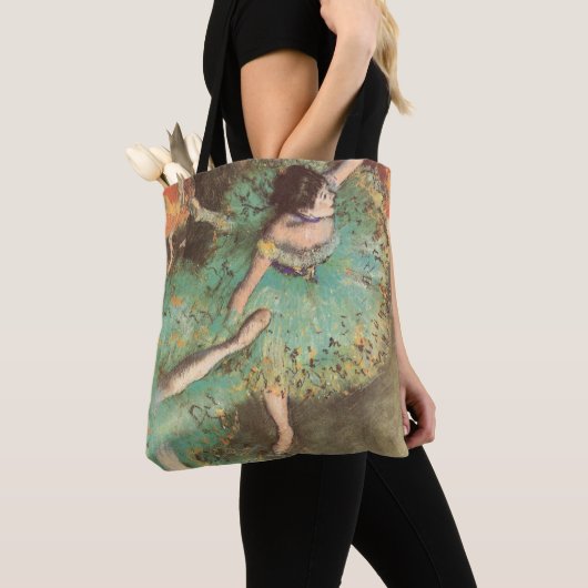 De Groene Danseres van Edgar Degas, Oude Balletkun Tote Bag (Dichtbij)