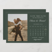 De groene de kalenderfoto van december van het Sag Kaart (Voorkant / Achterkant)