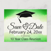 De groene de klassenReünie van de Waterverf sparen Briefkaart (Voorkant)