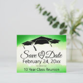 De groene de klassenReünie van de Waterverf sparen Briefkaart (Staand voorkant)