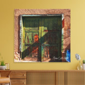 De Groene Deuren Canvas Afdruk (Insitu (Woonkamer))
