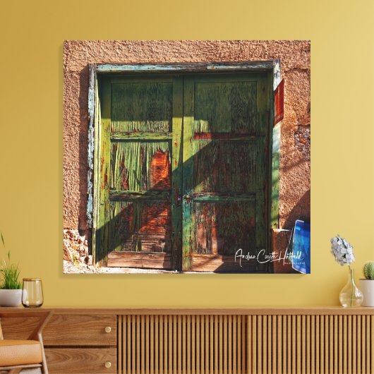 De Groene Deuren Canvas Afdruk (Insitu (Woonkamer))