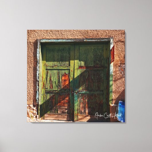 De Groene Deuren Canvas Afdruk (Voorkant)