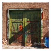 De groene deuren foto afdruk (Voorkant)