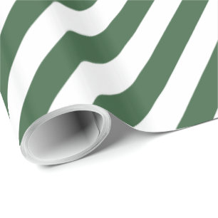 De Groene Diagonale Streep van de jager Cadeaupapier