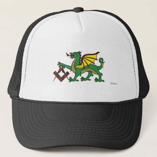 De groene draak trucker pet (Voorkant)