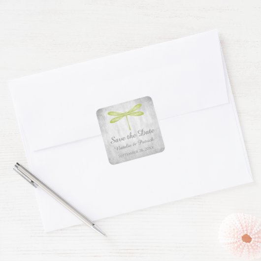 De groene Dragonfly bewaart de Stickers van de Dat (Envelop)