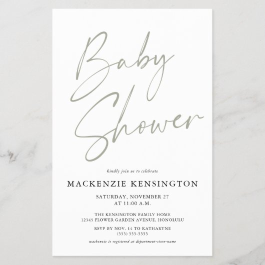 De Groene Eenvoudige FLYER van het Manuscript van  (Voorkant)