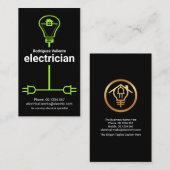 De Groene Elektrische Dienst van de Elektrische El Visitekaartje (Voorkant / Achterkant)