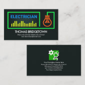 De groene Elektrische Dienst van de Elektrische Li Visitekaartje (Voorkant / Achterkant)