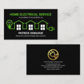 De groene Elektrische Elektrische Elektrische Elek Visitekaartje (Voorkant / Achterkant)