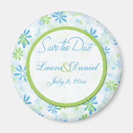 De Groene en Blauwe Floral sparen de Magnet van de