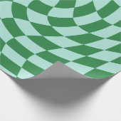 De groene en Blauwe Gangschikte Checkerboard van d Cadeaupapier (Hoek)