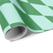 De groene en Blauwe Gangschikte Checkerboard van d Cadeaupapier (Rol Hoek)