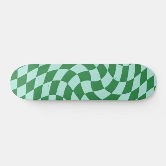 De groene en Blauwe Gangschikte Checkerboard van d Persoonlijk Skateboard (Horizontaal)