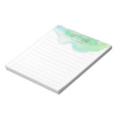 De groene en Blauwe Waterverf Ombre om Lijst te do Notitieblok (Linkerzijde)