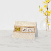 De groene en Gele Vlinder wordt goed spoedig Kaart (Gele Bloem)