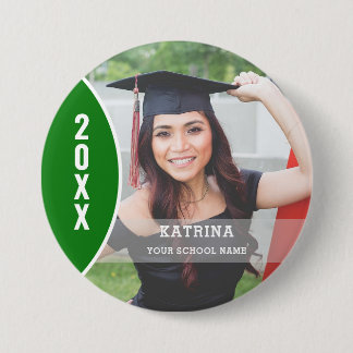 De Groene en Witte Button van de Foto van de Afstu