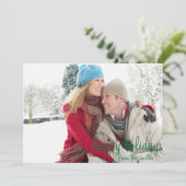 De groene en Witte Kaart van de Vakantie van de (Staand voorkant)