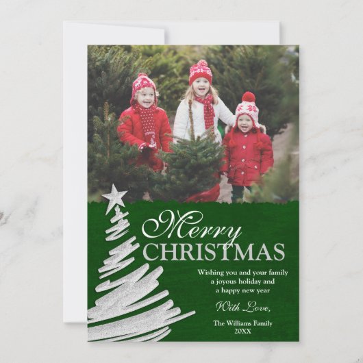 De groene en Zilveren Kaart van de Foto van de (Voorkant)